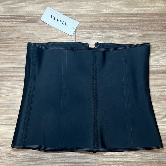 Women’s Underbust Latex Waist Trainer Corset Hourglass Shaper Size S Black - Picture 12 of 12